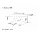 Стол обеденный SIGNAL SALVADORE Ceramic Sabbia светло-коричневый/черный мат 160-240/90